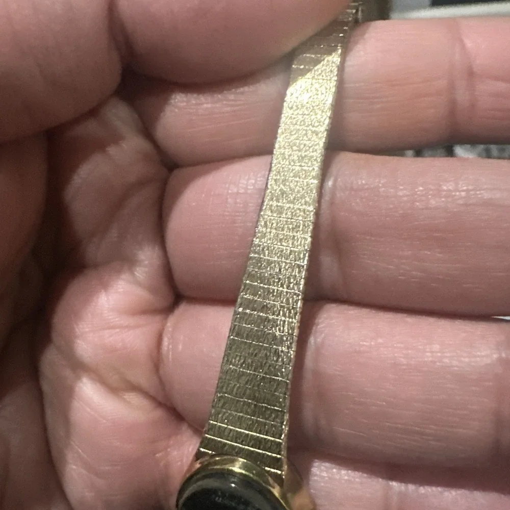 Works VTG WITTNAUER Ladies Watch Wind Up Diamond Galaxy Dial -GF Band- Rare 17mm
